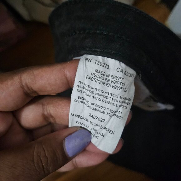 Lee Slender Secret Lower On the Waist Black Denim with Rhinestones Size 14 - Picture 7 of 9